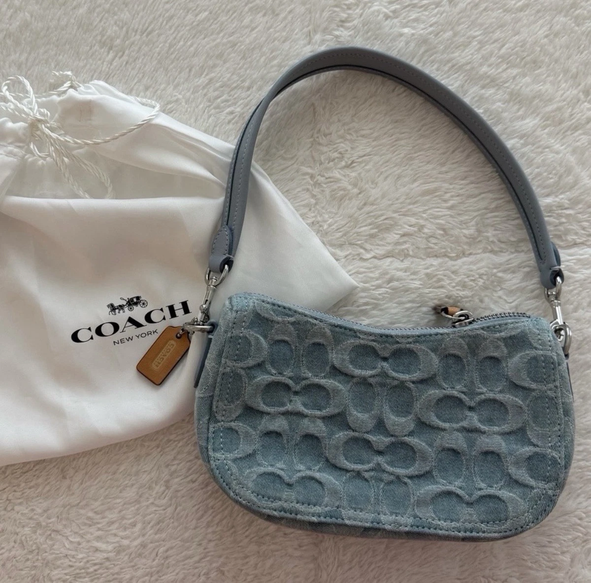 バッグ COACH Signature accessory handbag Blue Coach Blue Handbag Accessories for Women for sale | eBay