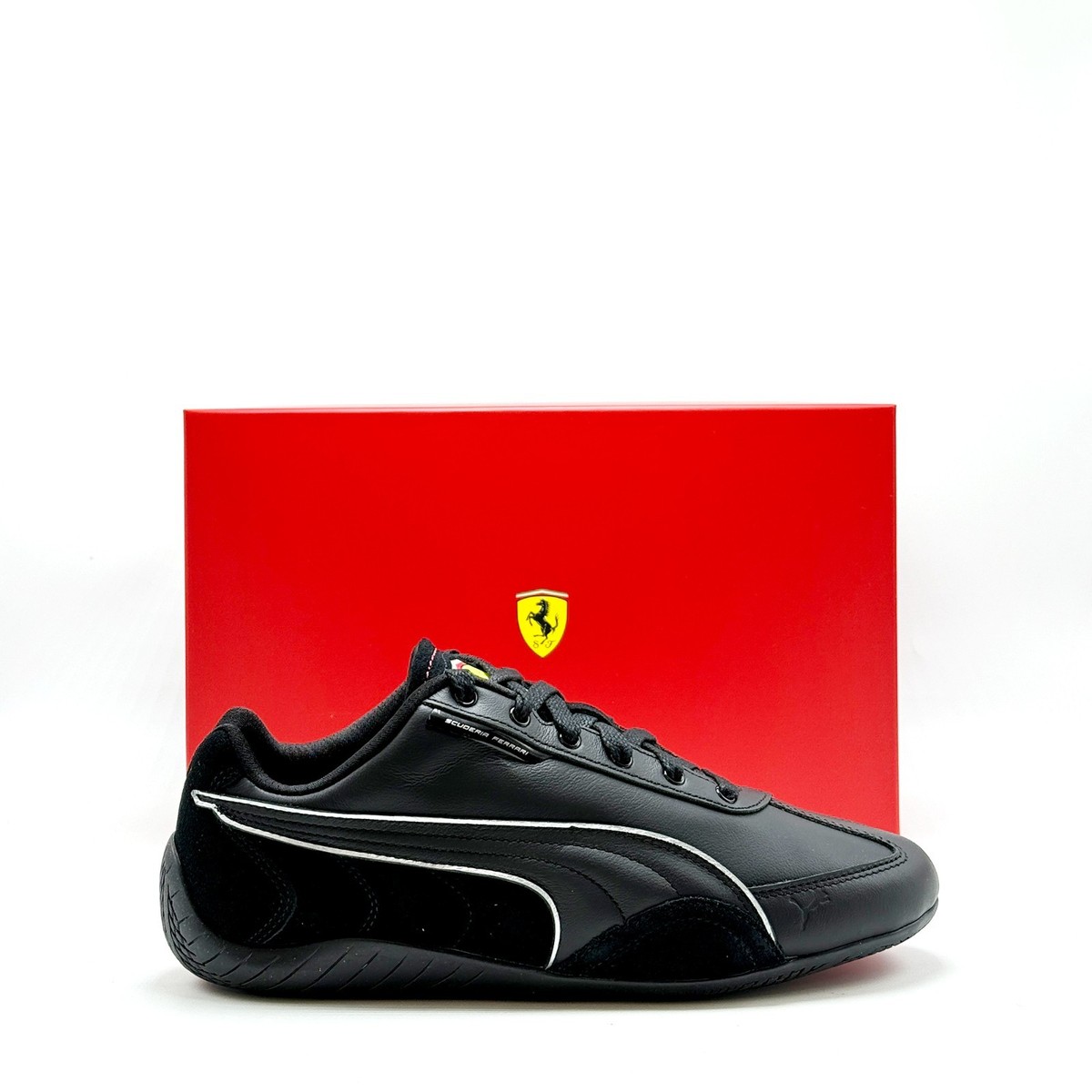 NEW* MEN Puma x Scuderia Ferrari Speedcat PUMA Black-Rosso Corsa