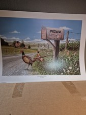 Greg Bordignon Signed Limited Edition Print Pheasants Farm Landscape Realism