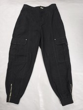 River Island Jeans Size 10 R Baggy Cargo Elasticated Cuffed