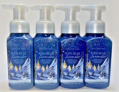 4 Iced Blue Lavender Gentle Foaming Hand Soap Bath & Body Works 8.75 fl oz