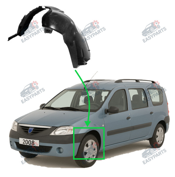 Radlauf StoßStange Locaro Vorne Links FüR Dacia Logan MCV 2007 - 2013-image
