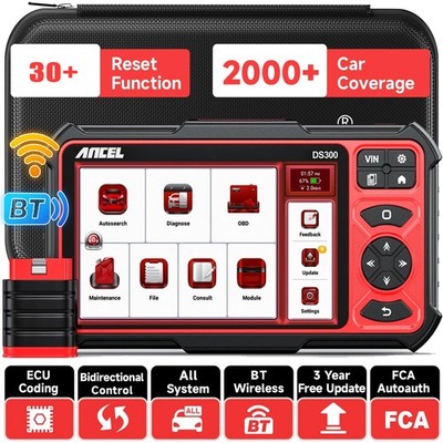ANCEL DS300 Car Bidirectional All System Diagnostic Tool OBD2 Scanner ECU Coding