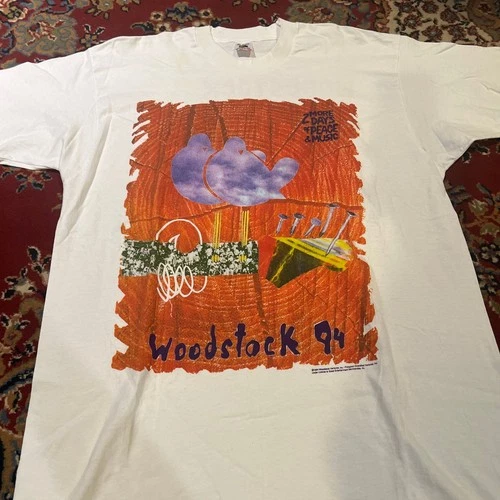 Vintage 1994 Woodstock Festival 25th Anniversary Concert T-S 1990s vintage concert t-shirt, vintage, size XL, single stitch, B+ condition