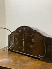 Vintage German Mauthe Synchron Electric Mantel Clock With Westminster Chime.