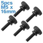 <!--F#f_0-->5pcs M5 x 16mm Black Steel Thumb Screws Knurled Head Nut Lock Clamp Hand Tighten<!--F/-->