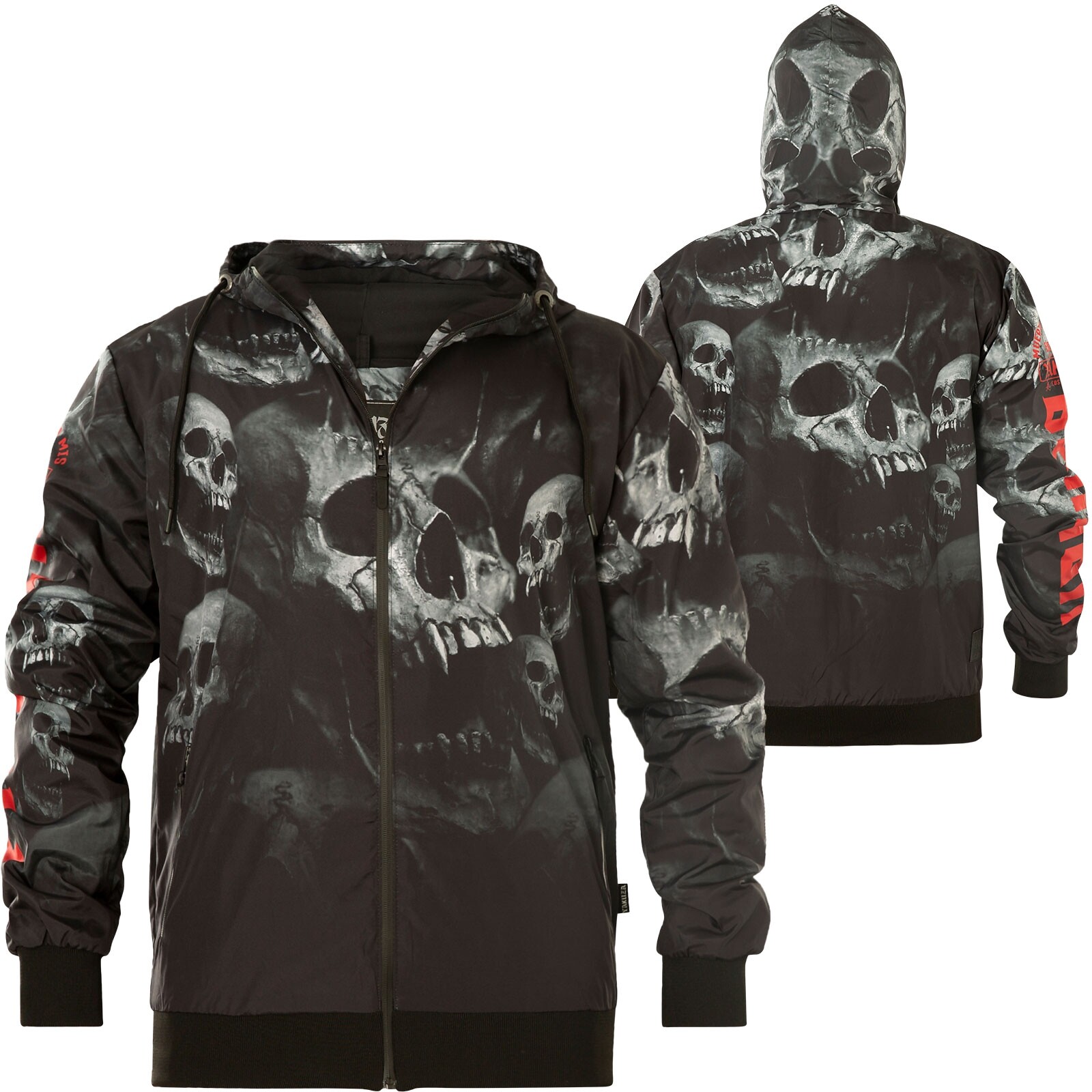 Куртка ЯКУДЗА ветровка Muerte Skull V02 черные куртки WJB-19048 17690₽