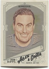 STEVE SIMEONE 2018 Allen & Ginter SILVER GLOSSY HOT BOX - COMEDIAN - #149
