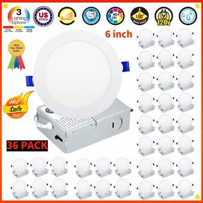 6''  Ultra-thin Canless LED Recessed Downlight - 12 Watts CRI90 -ETL cETL Listed