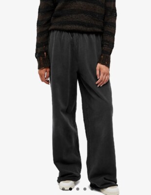 ACNE STUDIOS Felin Fleece verwaschen schwarz Jogginghose - Small S - neu mit Etikett - UVP 320 £