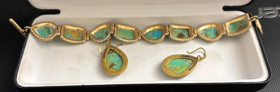 Pulsera y pendientes vintage de turquesa barse Foto 2 de 4