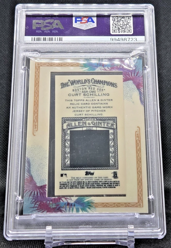 2007 Topps Allen and Ginter Framed Relics #CMS Curt Schilling PSA Mint 9 - Image 2 of 2