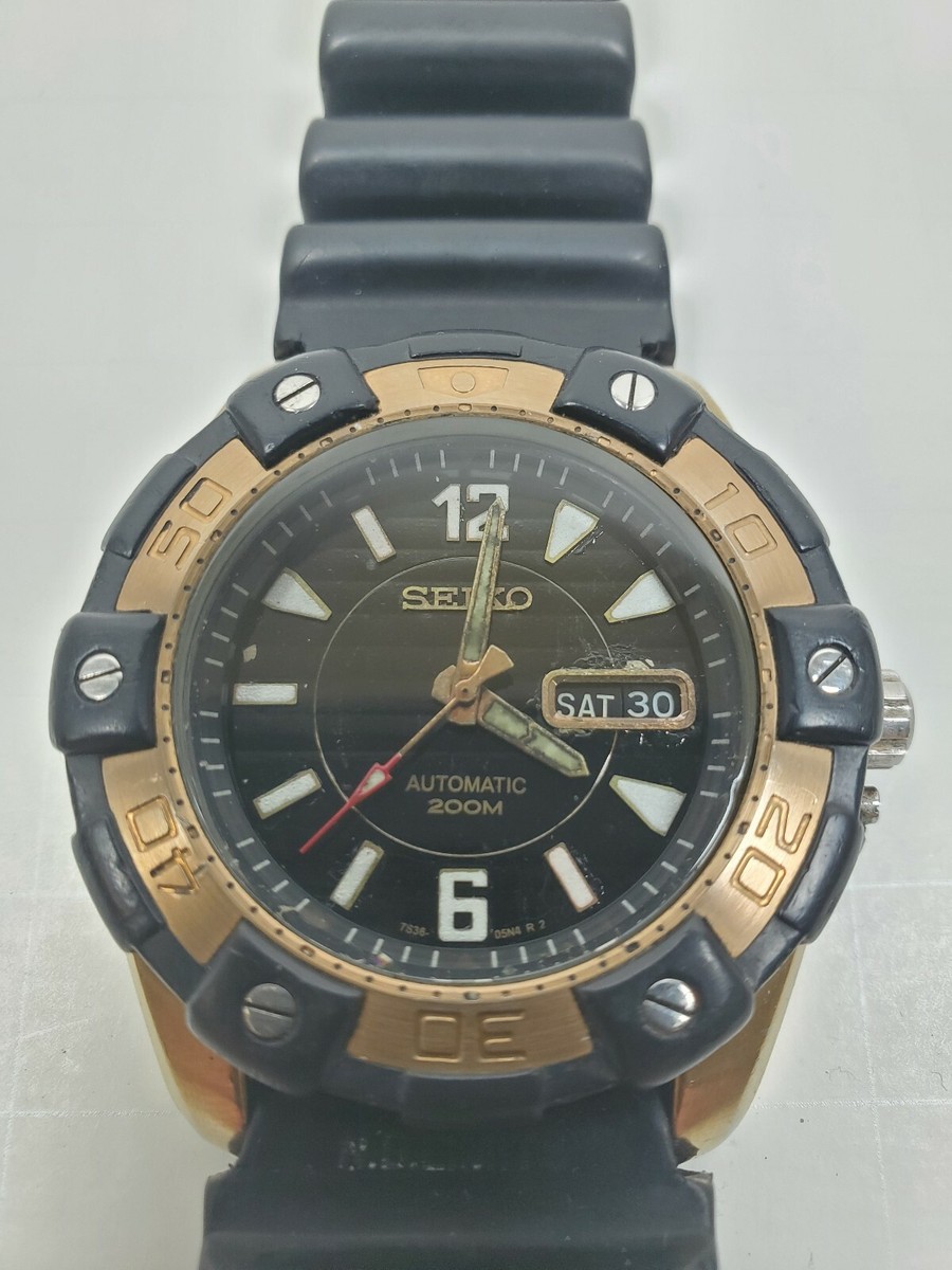 Seiko Diver 7S36 03G0 Day/Date Men's Auto Copper 46mm | eBay