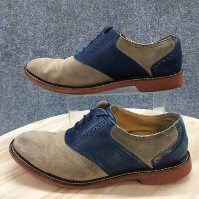 Cole Haan Oxford Mens Brown Blue 10M Dress Round Toe Lace Up  display picture 1