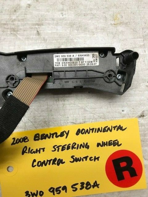 06-08 Bentley Continental Flying Spur GT RIGHT STEERING WHEEL SWITCH 3W0959538A