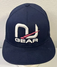 The Classics Yupoong NU Gear Flat Bill SnapBack Embroidered Hat Blue