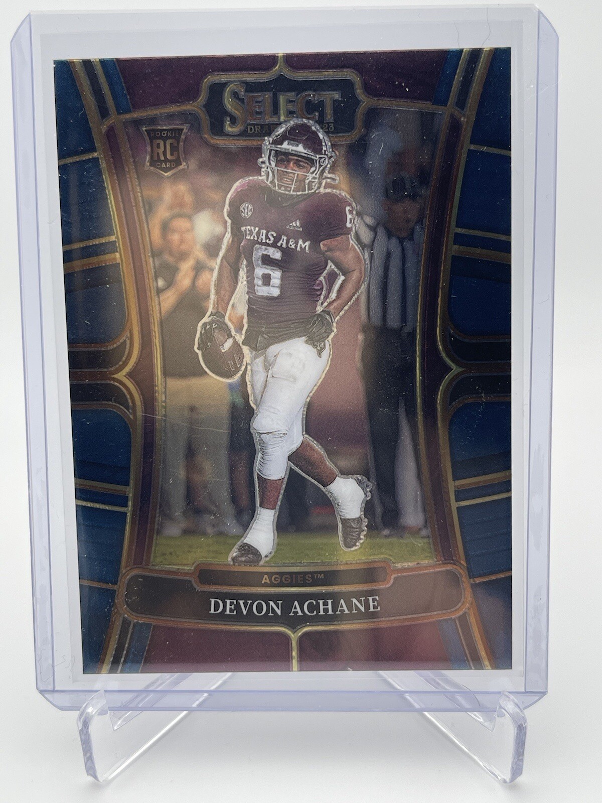 2023 Panini Select Draft Picks Football Blue Devon Achane RC #20 Miami Dolphins