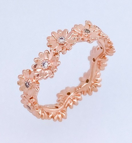 Gold Sparkling Daisy Flower Crown Ring 