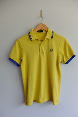 Vintage Fred Perry Brasil Brazil s/sleeve yellow polo S Mods