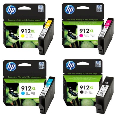 4x ORIGINAL PATRONEN HP 912 XL OfficeJet 8012 8014 8015 Pro 8022 8023 8024 8025