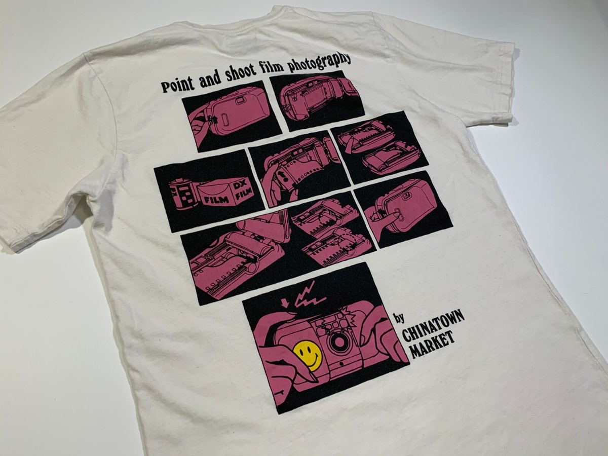 Chinatown Market X Smiley Camera T-shirt 35mm White Tee Size