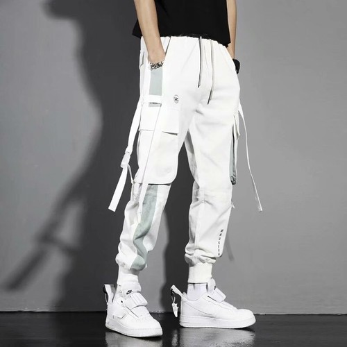 Men's Big Pockets Cargo Pants High Waist Loose Baggy Trouser Joggers Streetwear - Picture 10 of 23