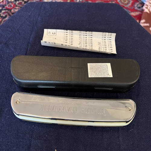 Original Blue Danube Harmonica w/ case & music instructions Used In
