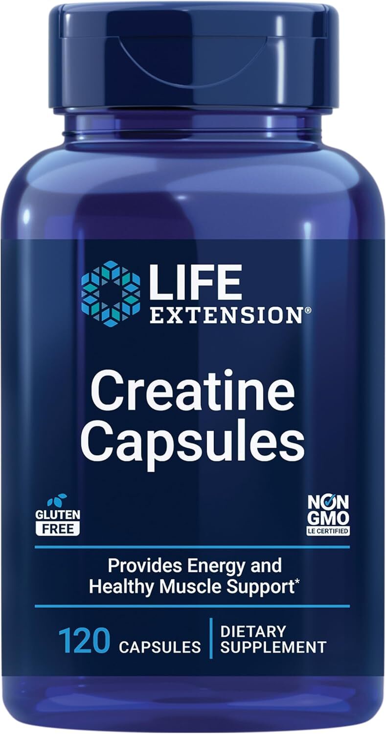 Life Extension Creatine Capsules – Monohydrate – Promotes Strength,...