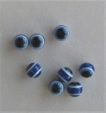 CRAFTS-JEWELLERY-BEADS "New Stock" 20 x 8mm Evil Eye Beads Asst Colours Avail.