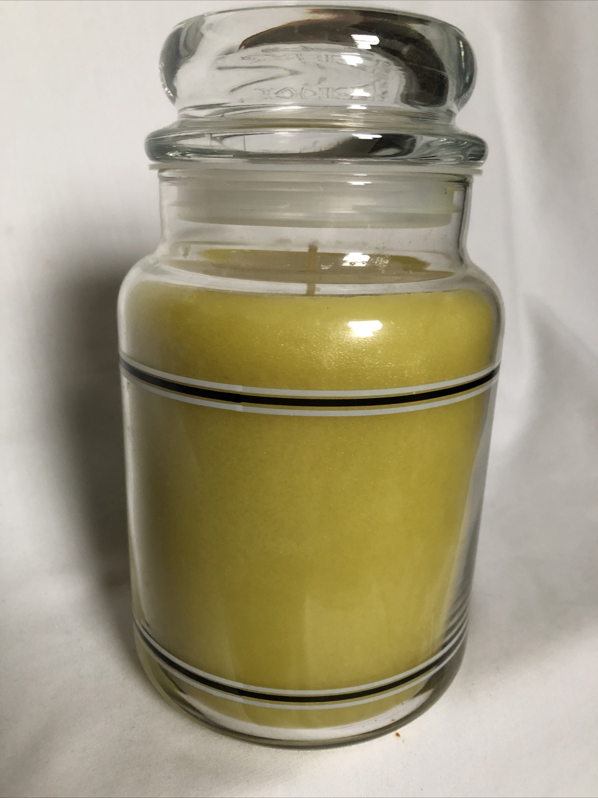 YANKEE CANDLE GRANNY SMITH 22oz BLACK BAND JAR RARE Very Hard To Find