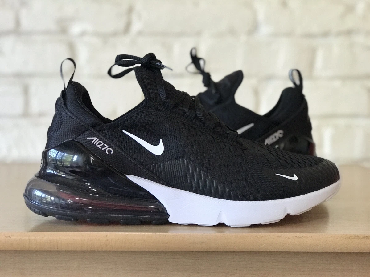 Nike Air Max 270 Black Anthracite Solar Red White AH8050 002 Mens Size 9 New