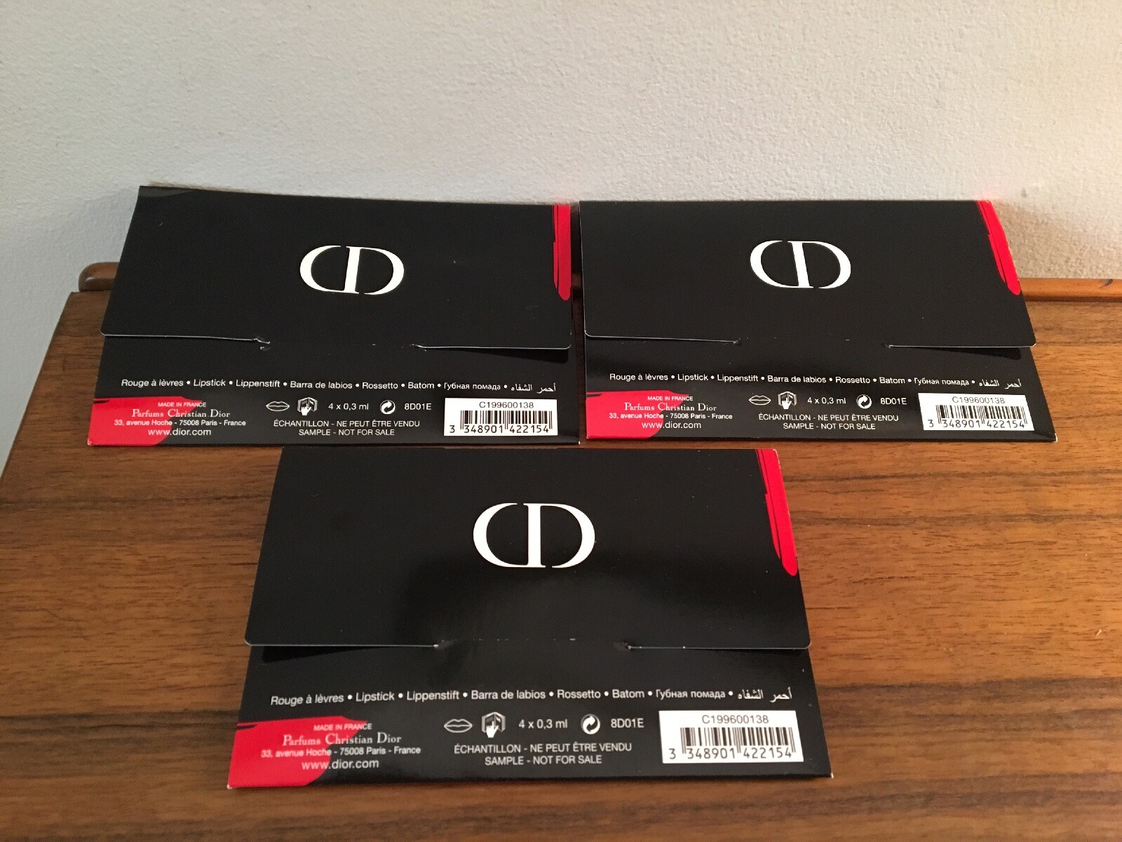3x Dior Ultra Rouge Lipstick Color Set 4 Colors Brush 2019