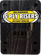 REAL Wooden 5 Ply Skateboard Truck Riser Pads  1/4" Universal Set Of 2