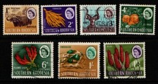 Southern Rhodesia 1964 Queen Elizabeth II selection SG93-97, 99-100 Used