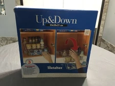 METALTEX UP & DOWN FOLD RACK CABINET ORGANIZER 14 " X 12" INCH MADE IN ITALY *