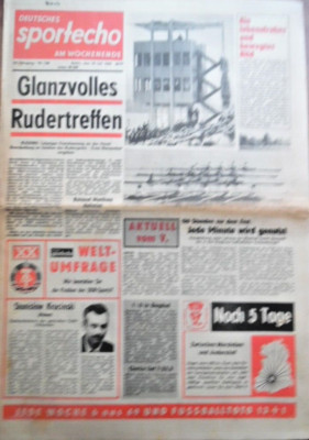 DEUTSCHES SPORTECHO 19. Juli 1969 Rudern Beetzsee Turnfest Havel DDR-Liga Süd