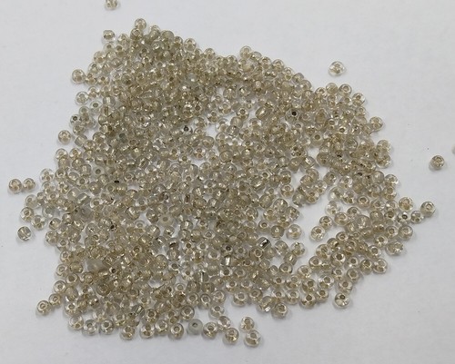 1960s Vintage Czech Glass Silver Lined Tarnished Clear Seed Beads 11/0 BBT-20