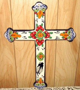 Traditional Large Mexican Folk Art Blue Bird Talavera ...