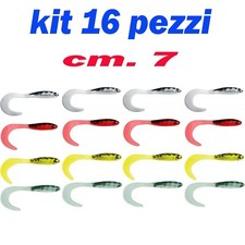 Falcetti Pesca Trota Lago Fiume Esche Artificiali Black Bass gomma Siliconici  