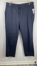 NWT Nautica Men's Classic Fit Straight Leg Flat Front Chino Deck Pants Gray 36