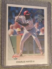 CHARLIE HAYES 2017 Leaf Greatest Hits 1990 Leaf Stamped Buyback #1/3 Phillies