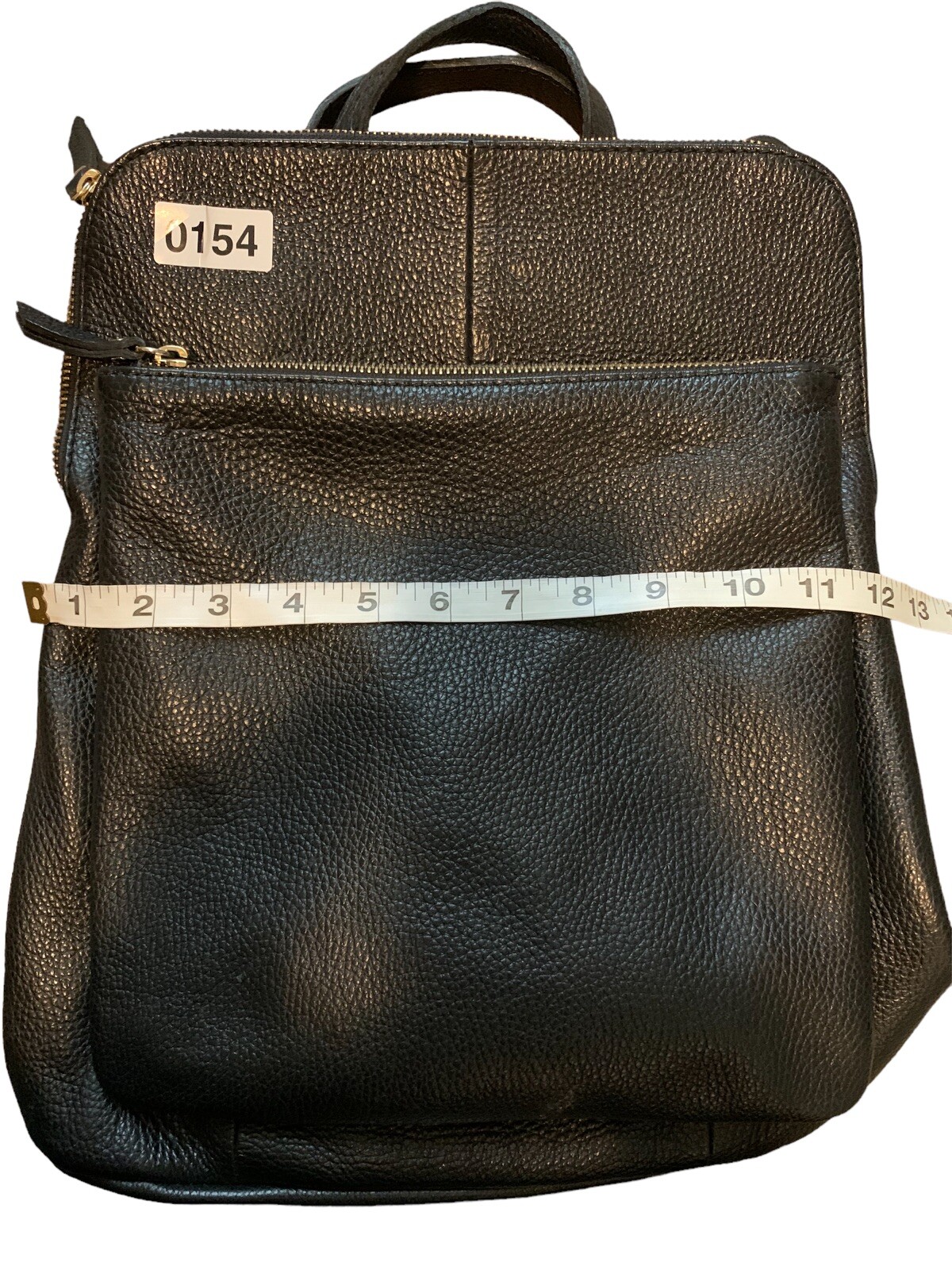 L CREDI Black Pebbled Leather Convertible Backpack Shoulder Bag Handbag