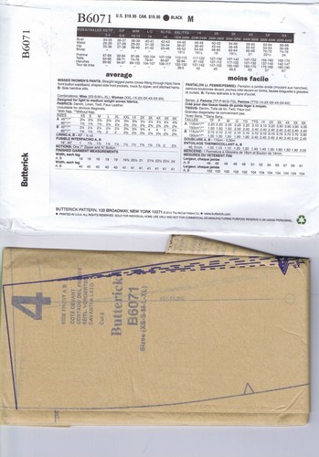 Butterick 6071 Sewing Pattern Misses Pants 10-20 XS-M-L-XLG by Connie Crawford - Picture 6 of 8