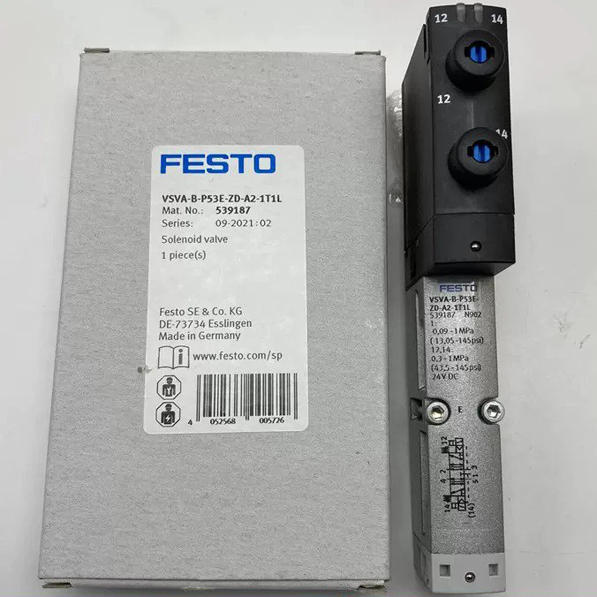 Festo VSVA-B-P53E-ZD-A2-1T1L 539187 Solenoid valve New One