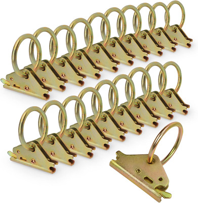 20Pcs Steel E-Track O Ring Tie-Down Anchors, Secure Cargo in Enclosed/Flatbed Tr