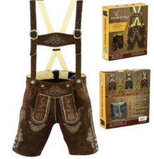 German Bavarian Lederhosen Men Oktoberfest Genuine Leather Shorts