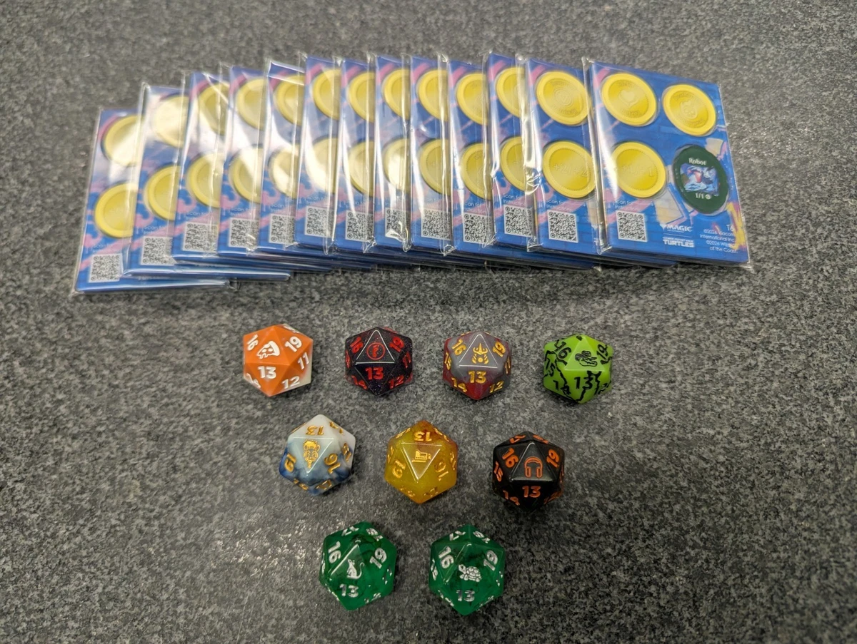 Magic The Gathering – Set De 24 Dados Contadores Con Bolsa De Almacenamiento – Accesorio Para Juegos De Cartas Y CCG