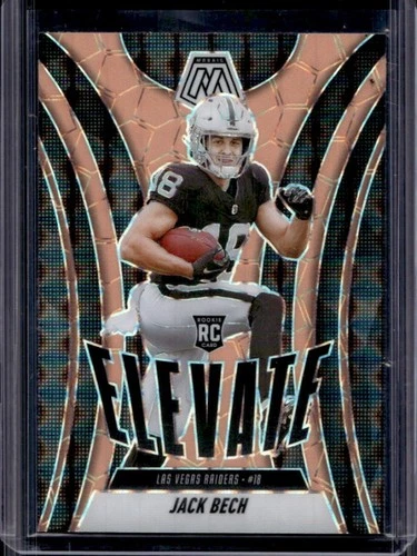 2025 Panini Mosaic Jack Bech Elevate RC Orange Fluorescent Prizm #11 Raiders