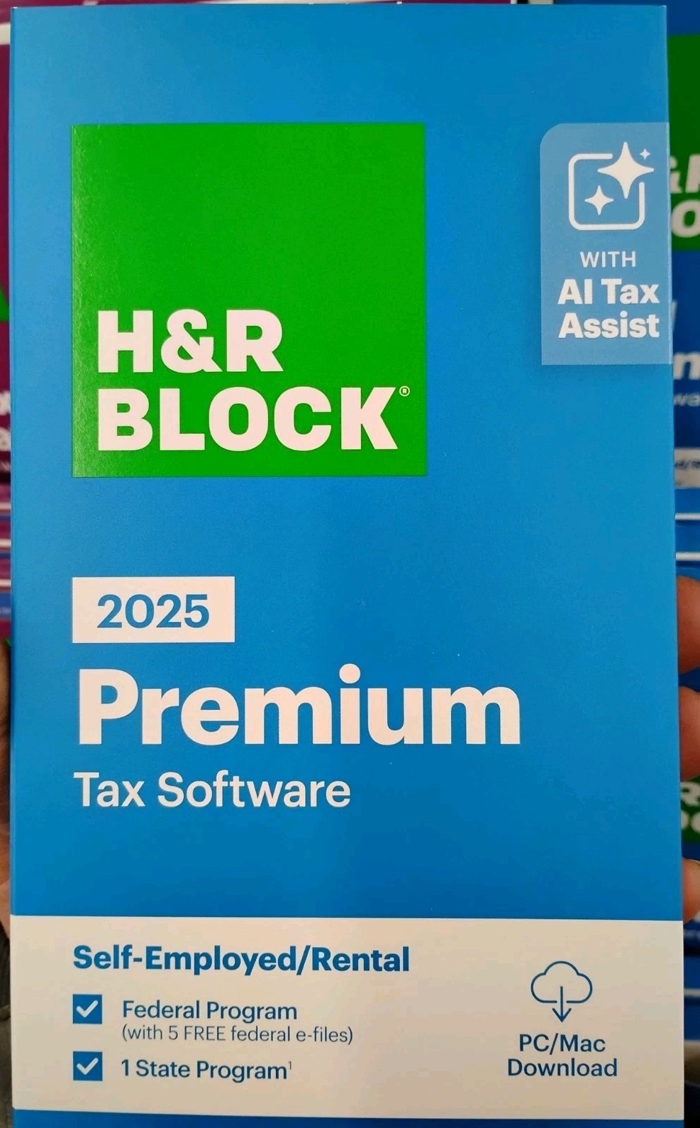 H&Amp;R Block 2025 Premium Tax Software Self Employed/ Rental Pc Install Key Card