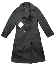 Garrison Collection Trench Coat Womens 12L Black All Weather Military Army Liner